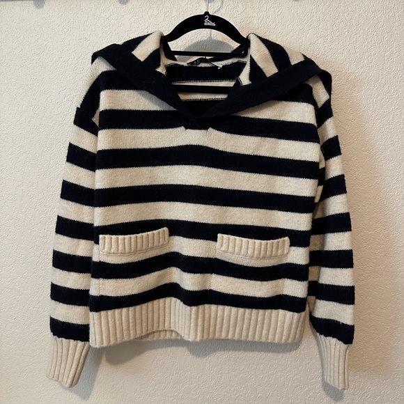 SOLD NWT ZARA STRIPED KNIT SWEATER XS - Picture 2 of 8